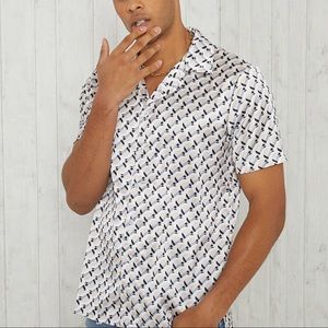 Satin Short Sleeve Shirt